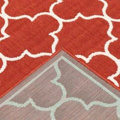 Home Decorators Collection Valley Red 8 ft. x 11 ft. Indoor/Outdoor Area Rug -Flora Home Decorators Soldes red home decorators collection outdoor rugs 9525850110 66 1000