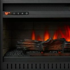 Home Decorators Collection Cecily 72 in. Media Console Infrared Electric Fireplace in Rich Brown Cherry -Flora Home Decorators Soldes rich brown cherry home decorators collection fireplace tv stands hdfp72 44ae c3 1000