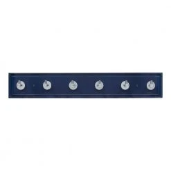 Home Decorators Collection 27 in. Royal Blue Hook Rack with 6 Chrome Single Post Hooks
