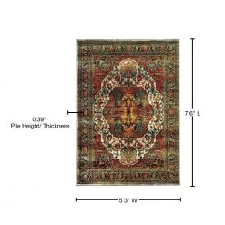 Home Decorators Collection Flanders Rust 5 ft. x 8 ft. Area Rug -Flora Home Decorators Soldes rust home decorators collection area rugs 9211920170 76 1000