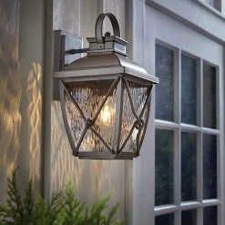 Home Decorators Collection Springbrook 15 in. Rustic 1-Light Outdoor Wall Lamp with Clear Water Glass Shade 17 Home Decorators Collection Springbrook 15 in. Rustic 1-Light Outdoor Wall Lamp with Clear Water Glass Shade -Flora Home Decorators Soldes rustic home decorators collection outdoor sconces hb7087 314 4f 1000