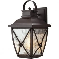 Home Decorators Collection Springbrook 15 in. Rustic 1-Light Outdoor Wall Lamp with Clear Water Glass Shade 13 Home Decorators Collection Springbrook 15 in. Rustic 1-Light Outdoor Wall Lamp with Clear Water Glass Shade -Flora Home Decorators Soldes rustic home decorators collection outdoor sconces hb7087 314 a0 1000