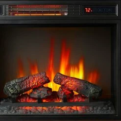 Home Decorators Collection Kerrington 60 in. Freestanding Infrared Electric Fireplace in Rustic Walnut with Media -Flora Home Decorators Soldes rustic walnut home decorators collection freestanding electric fireplaces 143702 a c3 1000