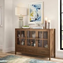 Home Decorators Collection Woodlin Sable Brown Buffet with Glass Door -Flora Home Decorators Soldes sable home decorators collection sideboards buffet tables sk16945r1 c3 1000