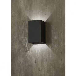 Home Decorators Collection Greeleyville 1-Light Sand Black Outdoor Integrated LED Wall Lantern Sconce -Flora Home Decorators Soldes sand black home decorators collection outdoor sconces 23751 44 1000