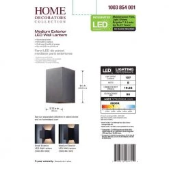 Home Decorators Collection Greeleyville 1-Light Sand Black Outdoor Integrated LED Wall Lantern Sconce -Flora Home Decorators Soldes sand black home decorators collection outdoor sconces 23751 4f 1000