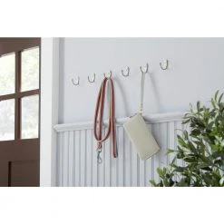 Home Decorators Collection 1-13/16 in. Satin Nickel Wall Hook (6-Pack) -Flora Home Decorators Soldes satin nickel home decorators collection hooks 63097 31 1000