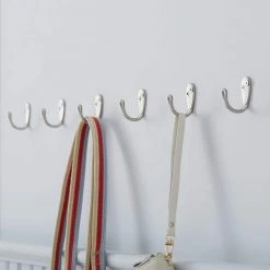 Home Decorators Collection 1-13/16 in. Satin Nickel Wall Hook (6-Pack) -Flora Home Decorators Soldes satin nickel home decorators collection hooks 63097 77 1000