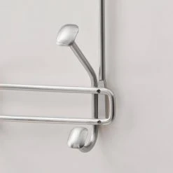 Home Decorators Collection Adjustable Over- The -Door 16 in. Satin Nickel Hook Rack with 4 Hooks -Flora Home Decorators Soldes satin nickel home decorators collection hooks 64271 1f 1000