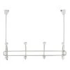Home Decorators Collection Adjustable Over- The -Door 16 in. Satin Nickel Hook Rack with 4 Hooks