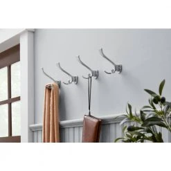 Home Decorators Collection 5 in. Satin Nickel Triple Wall Hook (4-Pack) -Flora Home Decorators Soldes satin nickel home decorators collection hooks 64531 31 1000