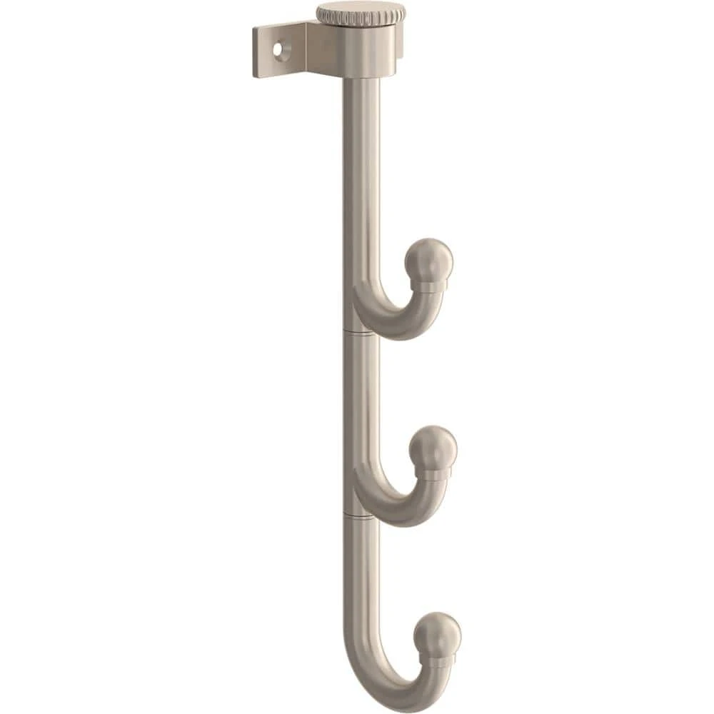 Home Decorators Collection 10 in. Satin Nickel Triple Prong Swivel Hook 3 Home Decorators Collection 10 in. Satin Nickel Triple Prong Swivel Hook
