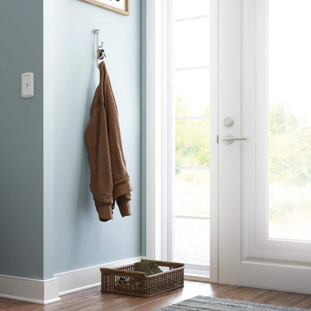 Home Decorators Collection 10 in. Satin Nickel Triple Prong Swivel Hook 6 Home Decorators Collection 10 in. Satin Nickel Triple Prong Swivel Hook - Image 4