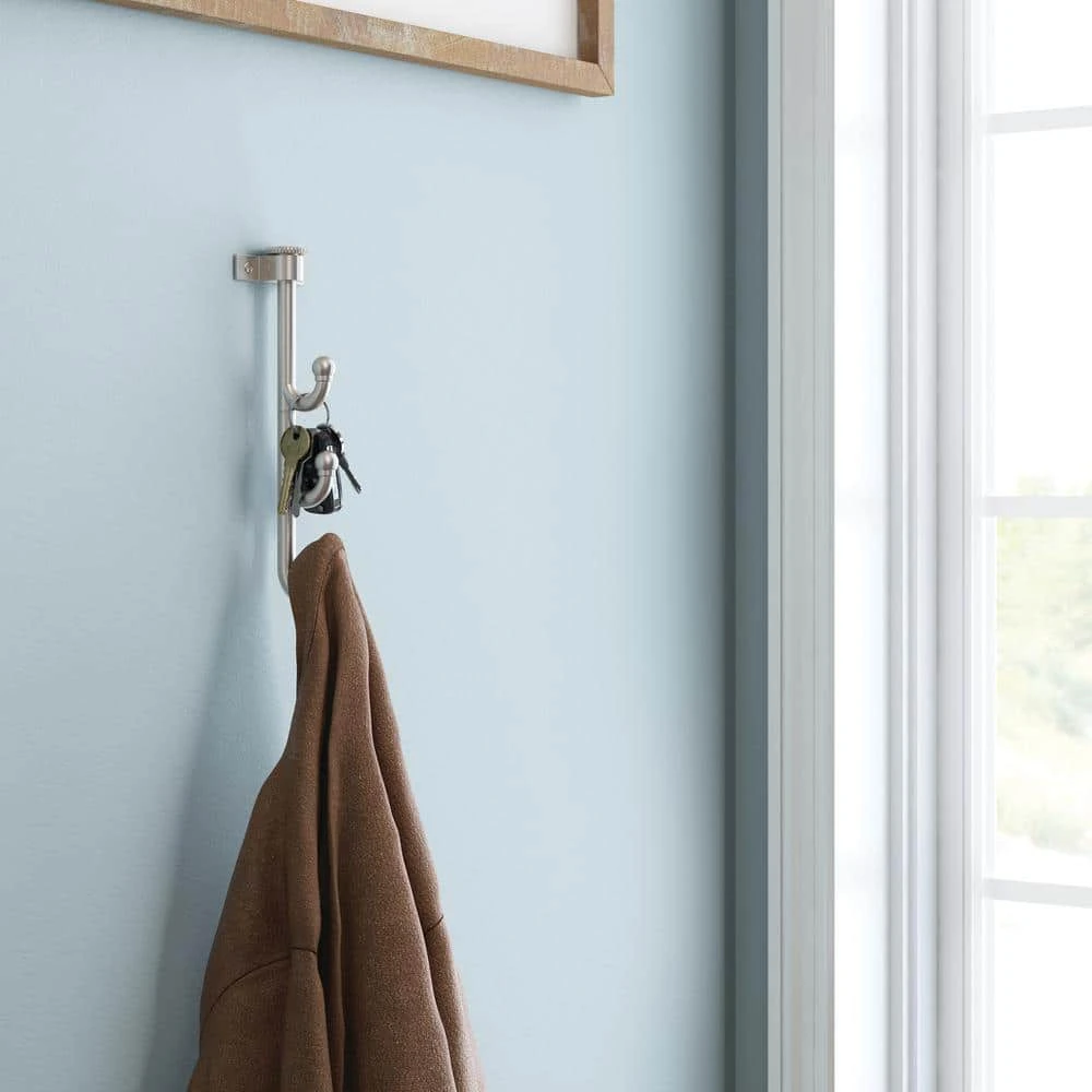 Home Decorators Collection 10 in. Satin Nickel Triple Prong Swivel Hook 4 Home Decorators Collection 10 in. Satin Nickel Triple Prong Swivel Hook - Image 2