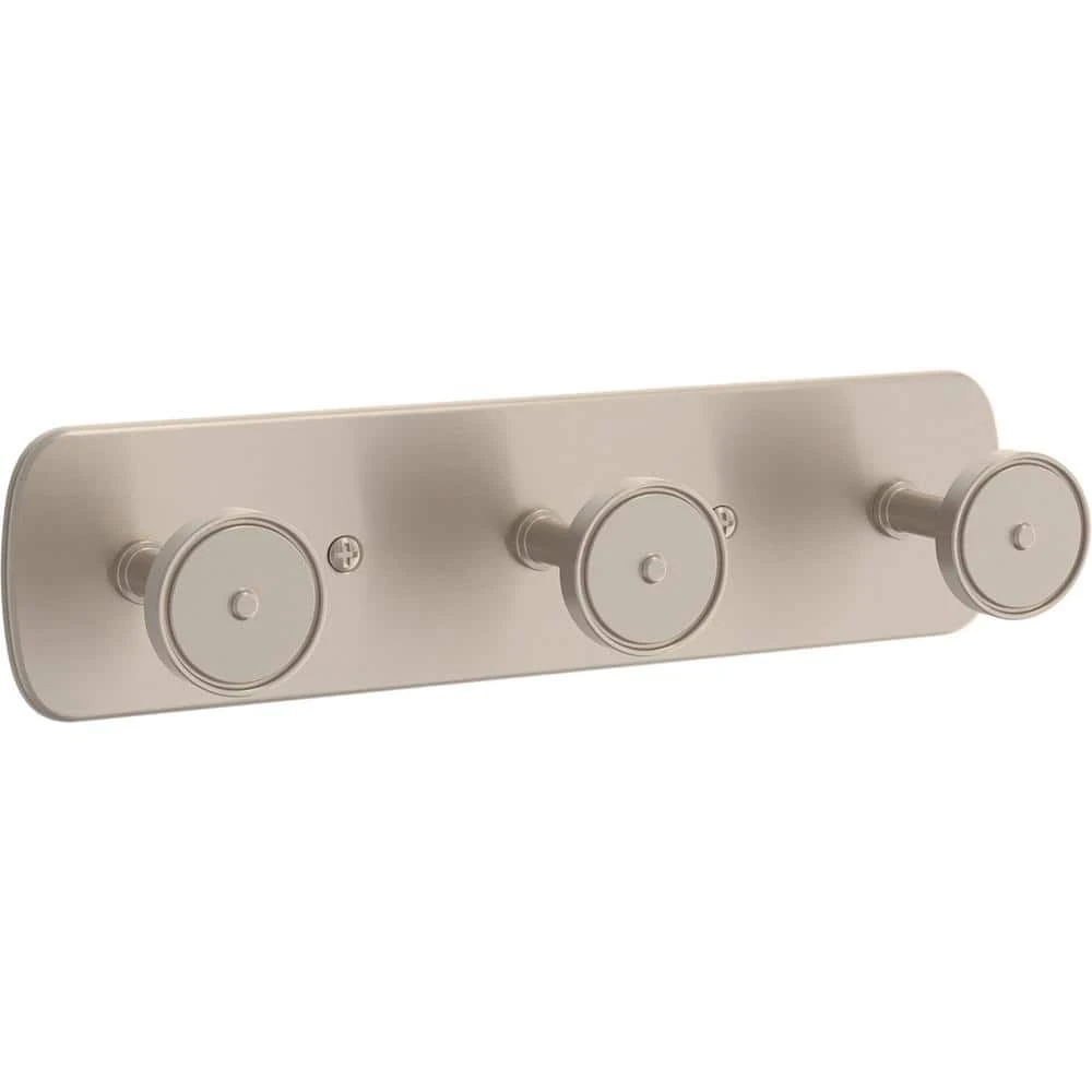 Home Decorators Collection 10 in. L Satin Nickel Metal Round Post Hook Rail 3 Home Decorators Collection 10 in. L Satin Nickel Metal Round Post Hook Rail