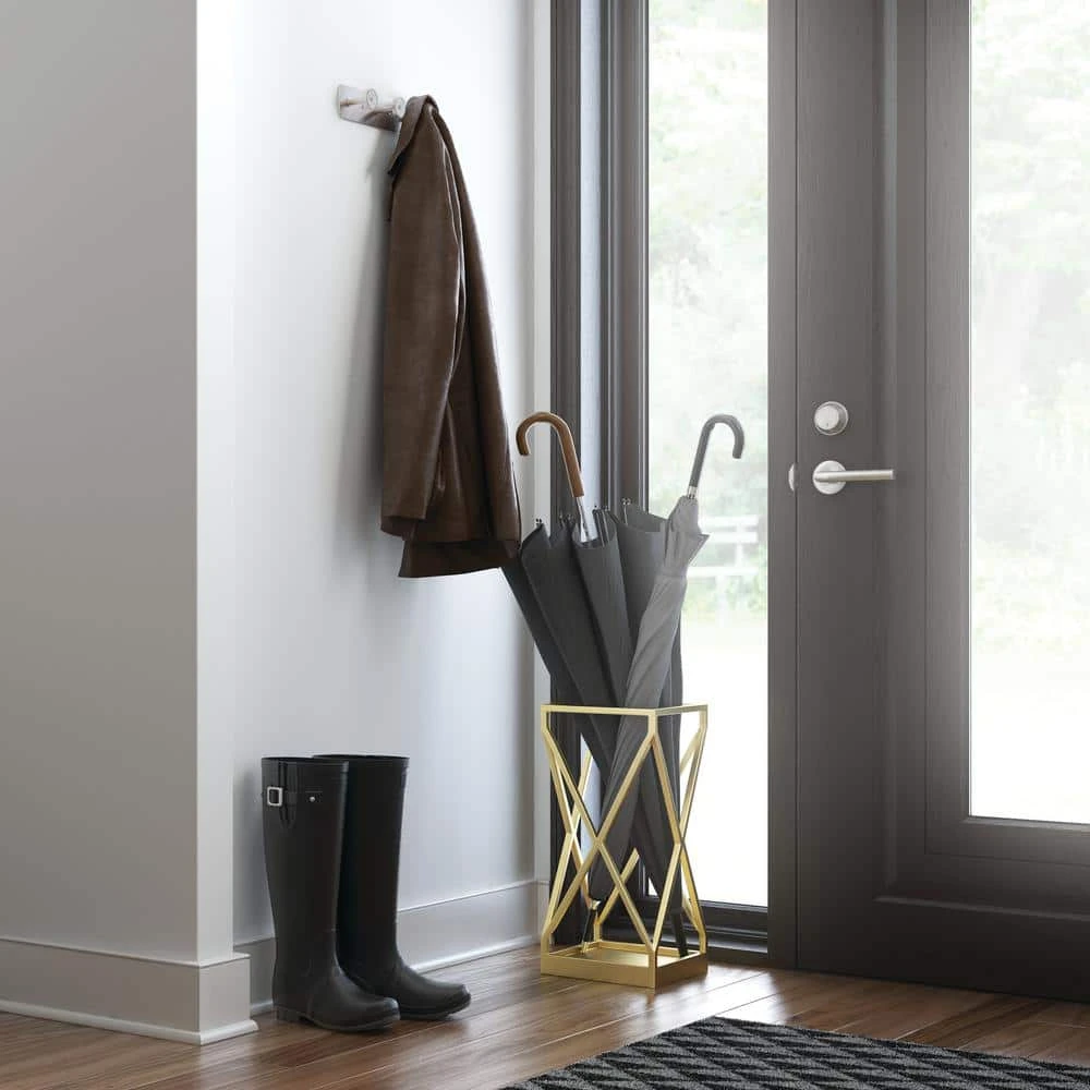 Home Decorators Collection 10 in. L Satin Nickel Metal Round Post Hook Rail 6 Home Decorators Collection 10 in. L Satin Nickel Metal Round Post Hook Rail - Image 4