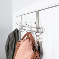 Home Decorators Collection 16 in. Satin Nickel Ball End Hook Over-The-Door Hook Rail -Flora Home Decorators Soldes satin nickel home decorators collection hooks r44444h sn u a0 1000