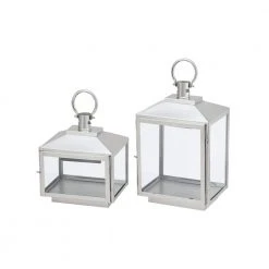 Home Decorators Collection Silver Stainless Steel Candle Hanging or Tabletop Lantern (Set of 2) -Flora Home Decorators Soldes silver home decorators collection candle holders dc18 44998 ab 66 1000