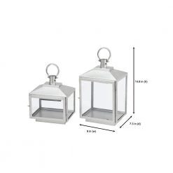 Home Decorators Collection Silver Stainless Steel Candle Hanging or Tabletop Lantern (Set of 2) -Flora Home Decorators Soldes silver home decorators collection candle holders dc18 44998 ab e1 1000