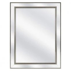 Home Decorators Collection 20-1/8 in. W x 26 in. H Fog Free Framed Recessed or Surface-Mount Mirror Bathroom Medicine Cabinet in Brushed Nickel