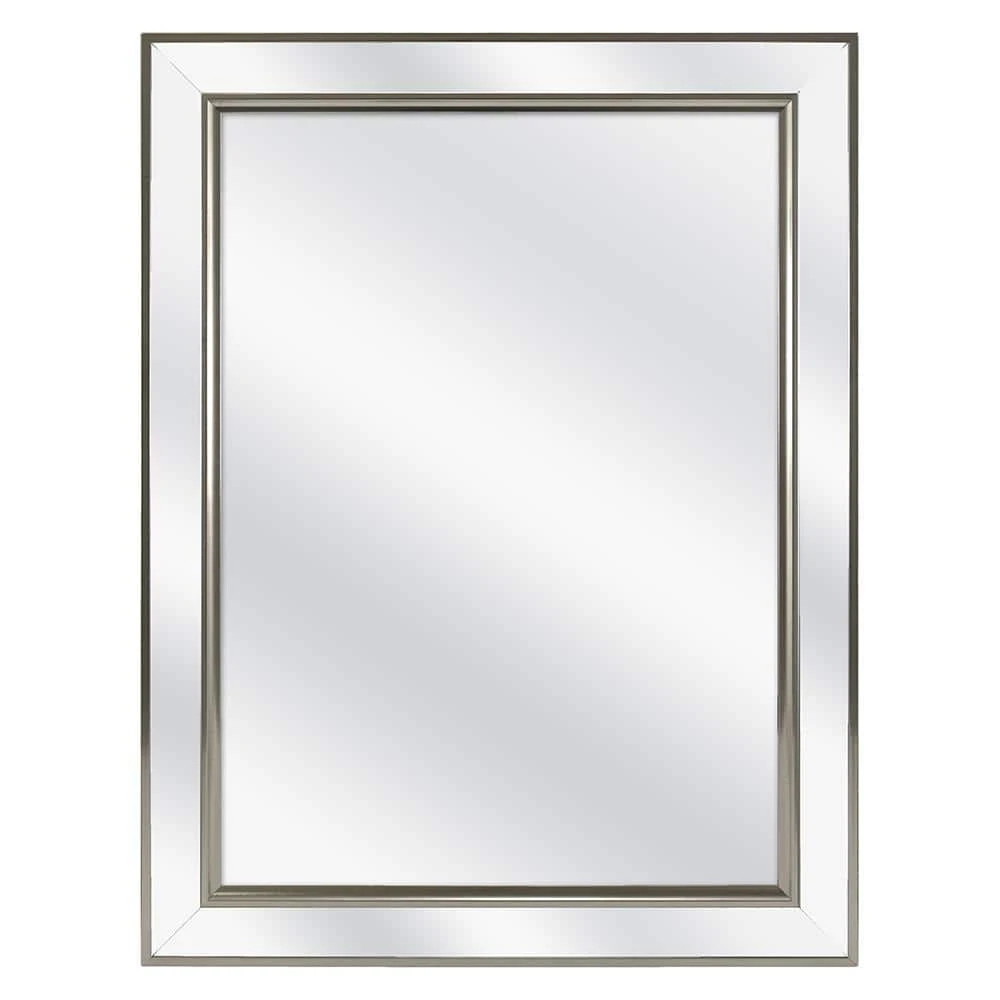 Home Decorators Collection 20-1/8 in. W x 26 in. H Fog Free Framed Recessed or Surface-Mount Mirror Bathroom Medicine Cabinet in Brushed Nickel 3 Home Decorators Collection 20-1/8 in. W x 26 in. H Fog Free Framed Recessed or Surface-Mount Mirror Bathroom Medicine Cabinet in Brushed Nickel