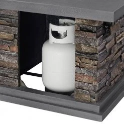 Home Decorators Collection 34 in. x 24 in. Envirostone Propane Gas Brown Fire Pit with Lava Rocks -Flora Home Decorators Soldes slate home decorators collection gas fire pits 52469 1d 1000