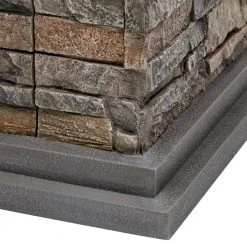 Home Decorators Collection 34 in. x 24 in. Envirostone Propane Gas Brown Fire Pit with Lava Rocks -Flora Home Decorators Soldes slate home decorators collection gas fire pits 52469 c3 1000