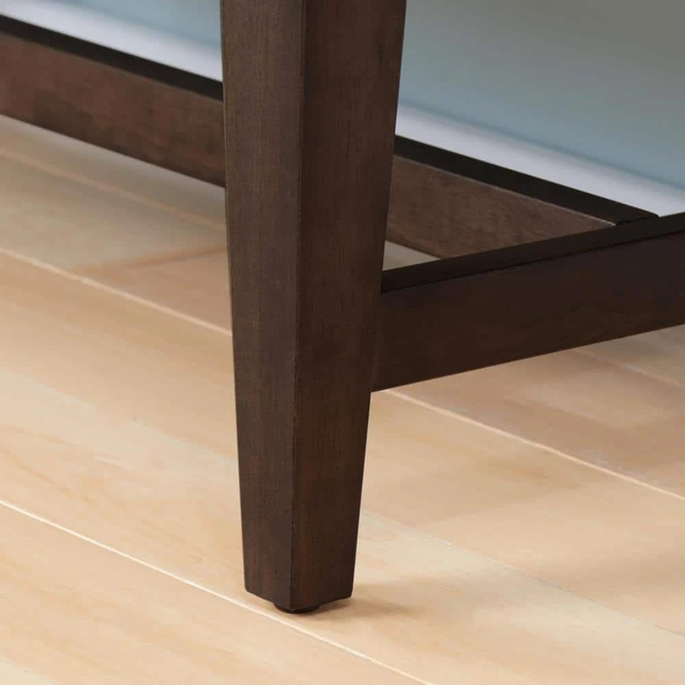 Home Decorators Collection 61.1 in. Smoke Wood 4-shelf Standard Bookcase with Glass Door 7 Home Decorators Collection 61.1 in. Smoke Wood 4-shelf Standard Bookcase with Glass Door - Image 5