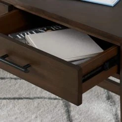 Home Decorators Collection Bellamy 42 in. Smoke Large Rectangle Wood Coffee Table with 2-Drawers -Flora Home Decorators Soldes smoke home decorators collection coffee tables sk19345g1 s 66 1000