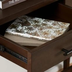 Home Decorators Collection Bellamy 38 in. Smoke Brown Standard Rectangle Wood Console Table with Drawers -Flora Home Decorators Soldes smoke home decorators collection console tables sk19345f1 s 1d 1000