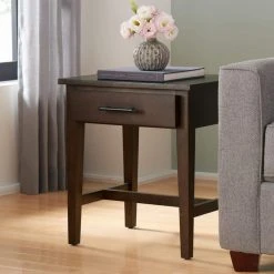 Home Decorators Collection Bellamy Rectangular Smoke Brown Wood 1 Drawer End Table (20 in. W x 22 in. H) 10 Home Decorators Collection Bellamy Rectangular Smoke Brown Wood 1 Drawer End Table (20 in. W x 22 in. H) -Flora Home Decorators Soldes smoke home decorators collection end side tables sk19345e s 40 1000