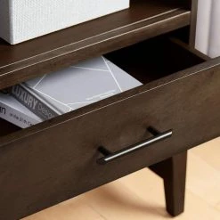 Home Decorators Collection Bellamy Smoke Brown Wood 2 Drawer TV Stand with Cord Management (42 in. W x 25 in. H) -Flora Home Decorators Soldes smoke home decorators collection tv stands sk19345h1 s 1d 1000