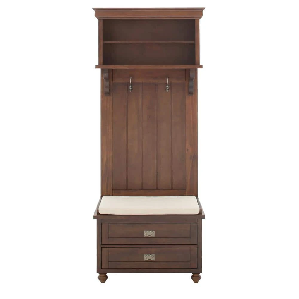 Home Decorators Collection Vernon Smokey Brown 32" W Hall Tree 3 Home Decorators Collection Vernon Smokey Brown 32" W Hall Tree