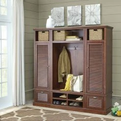 Home Decorators Collection Shutter Modular Smokey Brown Open Right Locker (74 in. H x 20 in. W x 18 in. D) -Flora Home Decorators Soldes smoky brown home decorators collection lockers 9458910820 a0 1000