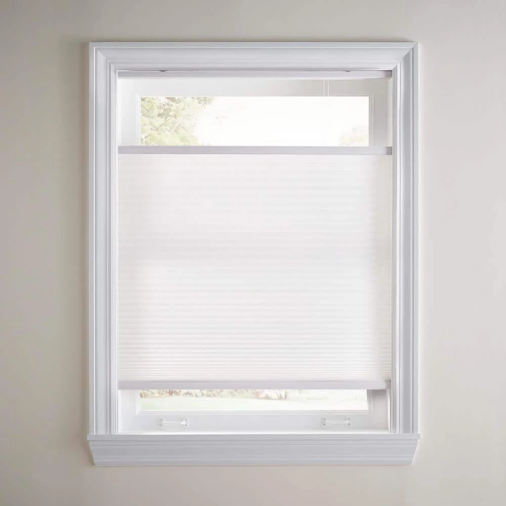 Home Decorators Collection Snow Drift White Top Down Bottom Up Light Filtering Cellular Shade - 35 in. W x 64 in. L 5 Home Decorators Collection Snow Drift White Top Down Bottom Up Light Filtering Cellular Shade - 35 in. W x 64 in. L - Image 3