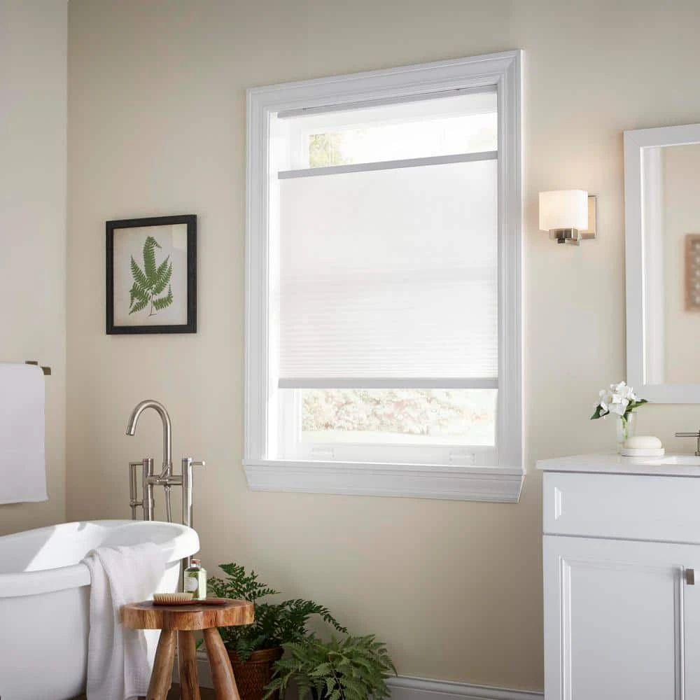 Home Decorators Collection Snow Drift White Top Down Bottom Up Light Filtering Cellular Shade - 35 in. W x 64 in. L 4 Home Decorators Collection Snow Drift White Top Down Bottom Up Light Filtering Cellular Shade - 35 in. W x 64 in. L - Image 2