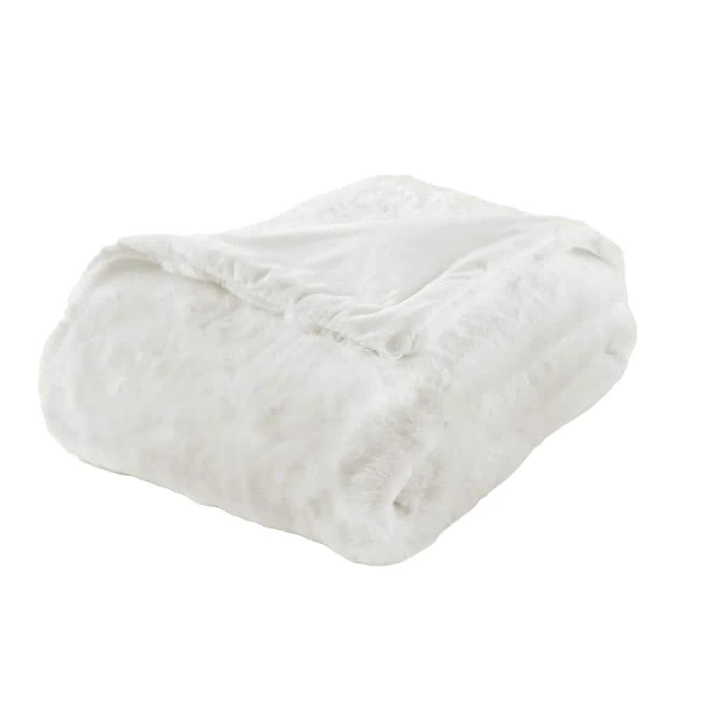 Home Decorators Collection Piper White Snow Faux Rabbit Fur Throw Blanket 3 Home Decorators Collection Piper White Snow Faux Rabbit Fur Throw Blanket