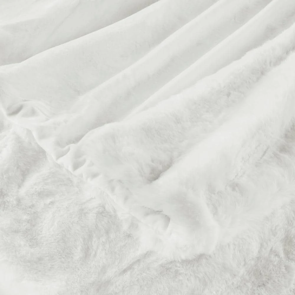Home Decorators Collection Piper White Snow Faux Rabbit Fur Throw Blanket 6 Home Decorators Collection Piper White Snow Faux Rabbit Fur Throw Blanket - Image 4