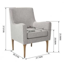 Home Decorators Collection Greenlee Stone Gray Upholstered Accent Chair -Flora Home Decorators Soldes stone gray home decorators collection accent chairs 172 44 1000