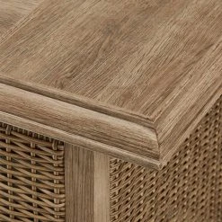 Home Decorators Collection Anaheim 49 in. x 25 in. Aluminum and Stainless Steel Tan Gas Fire Pit with Wood-Look tile Top -Flora Home Decorators Soldes tan home decorators collection gas fire pits 2388fp 2 4f 1000