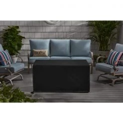 Home Decorators Collection Anaheim 49 in. x 25 in. Aluminum and Stainless Steel Tan Gas Fire Pit with Wood-Look tile Top -Flora Home Decorators Soldes tan home decorators collection gas fire pits 2388fp 2 66 1000