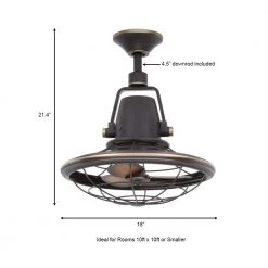 Home Decorators Collection Bentley II 18 in. Indoor/Outdoor Tarnished Bronze Oscillating Ceiling Fan with Wall Control -Flora Home Decorators Soldes tarnished bronze home decorators collection ceiling fans without lights al14 tb a0 1000