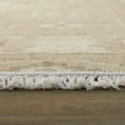 Home Decorators Collection Decklyn Taupe 5 ft. x 7 ft. Oriental Fringe Area Rug -Flora Home Decorators Soldes taupe home decorators collection area rugs 3103439 1f 1000
