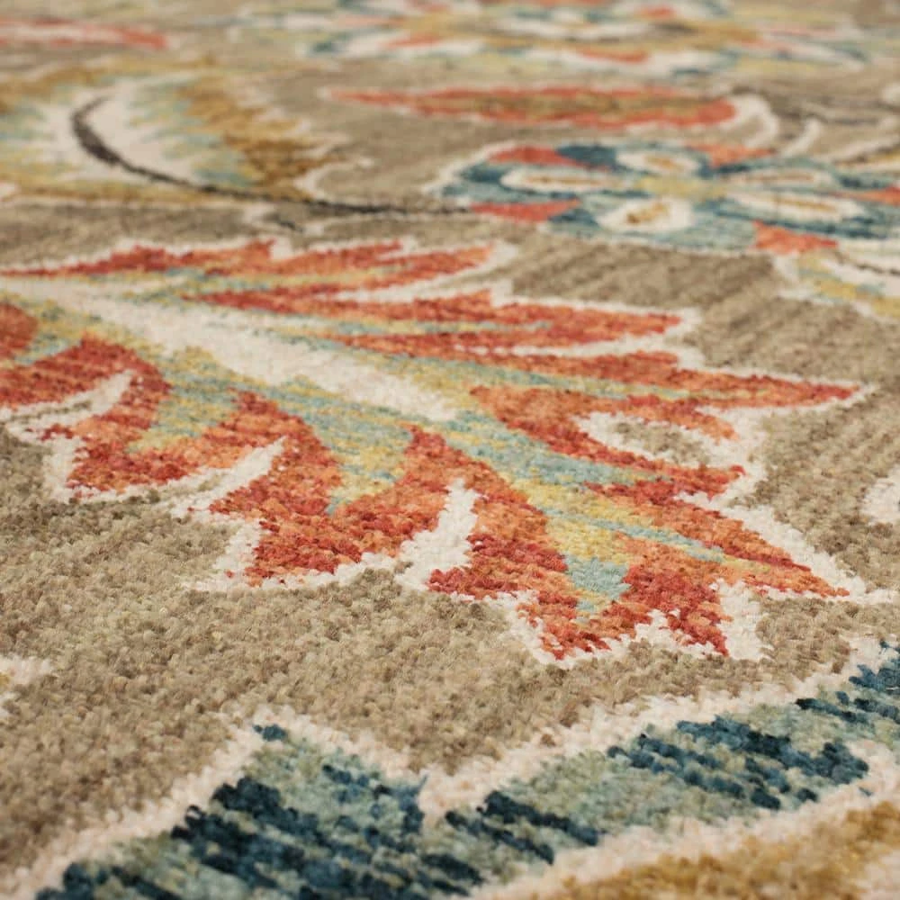 Home Decorators Collection Elyse Taupe 8 ft. x 10 ft. Floral Area Rug 8 Home Decorators Collection Elyse Taupe 8 ft. x 10 ft. Floral Area Rug - Image 6