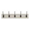 Home Decorators Collection Chiffon Lace 27 in. Textured Oak Hook Rack with 5 Matte Black Pill Top Hooks -Flora Home Decorators Soldes textured oak home decorators collection hooks 64111 64 1000