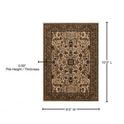 Home Decorators Collection Mariah Vanilla 8 ft. x 10 ft. Area Rug -Flora Home Decorators Soldes vanilla home decorators collection area rugs 670405 76 1000