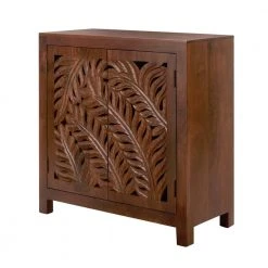 Home Decorators Collection Palmeadow Carved Walnut Accent Cabinet with Solid Wood -Flora Home Decorators Soldes walnut home decorators collection accent cabinets cac 20 001 77 1000