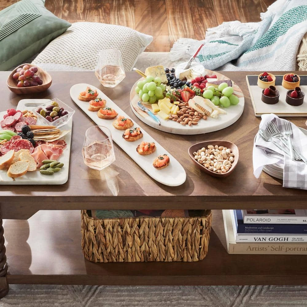 Home Decorators Collection Glenmore 54 in. Walnut Large Rectangle Wood Coffee Table with Detailed Legs 11 Home Decorators Collection Glenmore 54 in. Walnut Large Rectangle Wood Coffee Table with Detailed Legs - Image 9