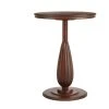 Home Decorators Collection Round Walnut Finish Wood Accent Table with Detailed Pedestal (16 in. W x 21.5 in. H) -Flora Home Decorators Soldes walnut home decorators collection end side tables acb 2609 106 64 1000