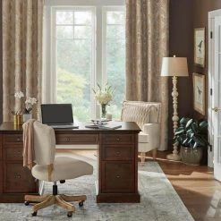 Home Decorators Collection Round Walnut Finish Wood Accent Table with Detailed Pedestal (16 in. W x 21.5 in. H) -Flora Home Decorators Soldes walnut home decorators collection end side tables acb 2609 106 77 1000